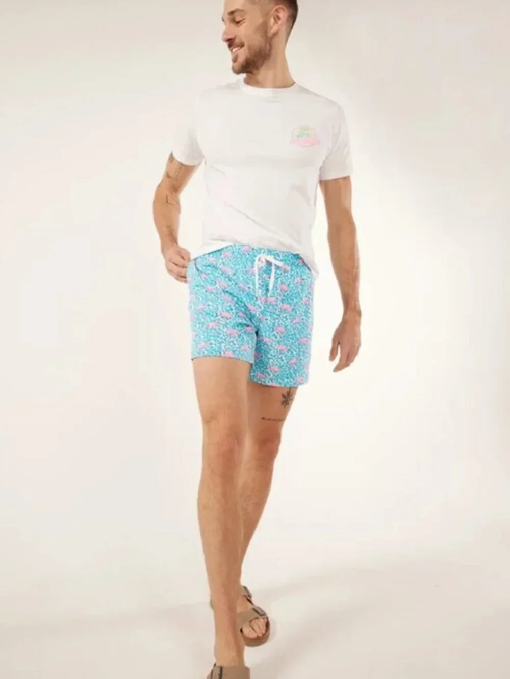 chubbies The Domingos Are For Flamingos Swim Shorts Size M